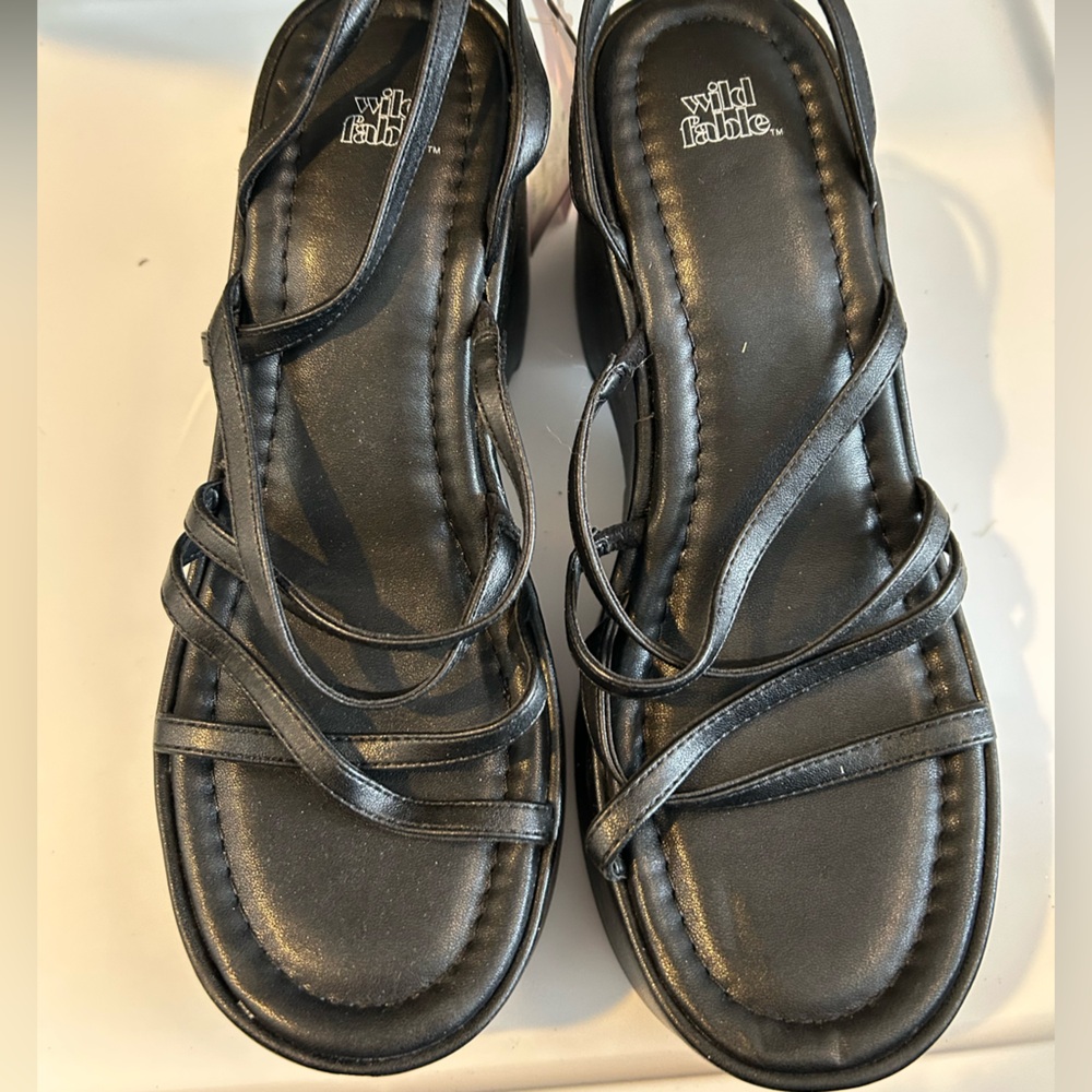 Wild Fable Sleek Black Sandals